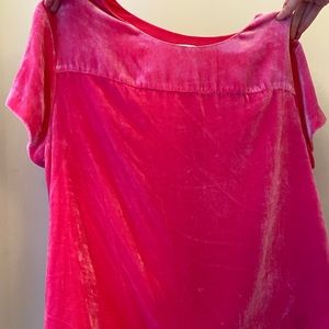 Hot Pink Velvet J. Crew Top Size 12